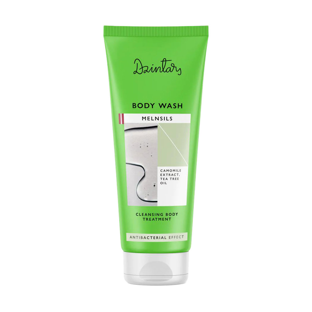 Антибактеріальний гель для тіла Dzintars Melnsils Body Wash з екстрактом ромашки та олією чайного дерева, 200 мл