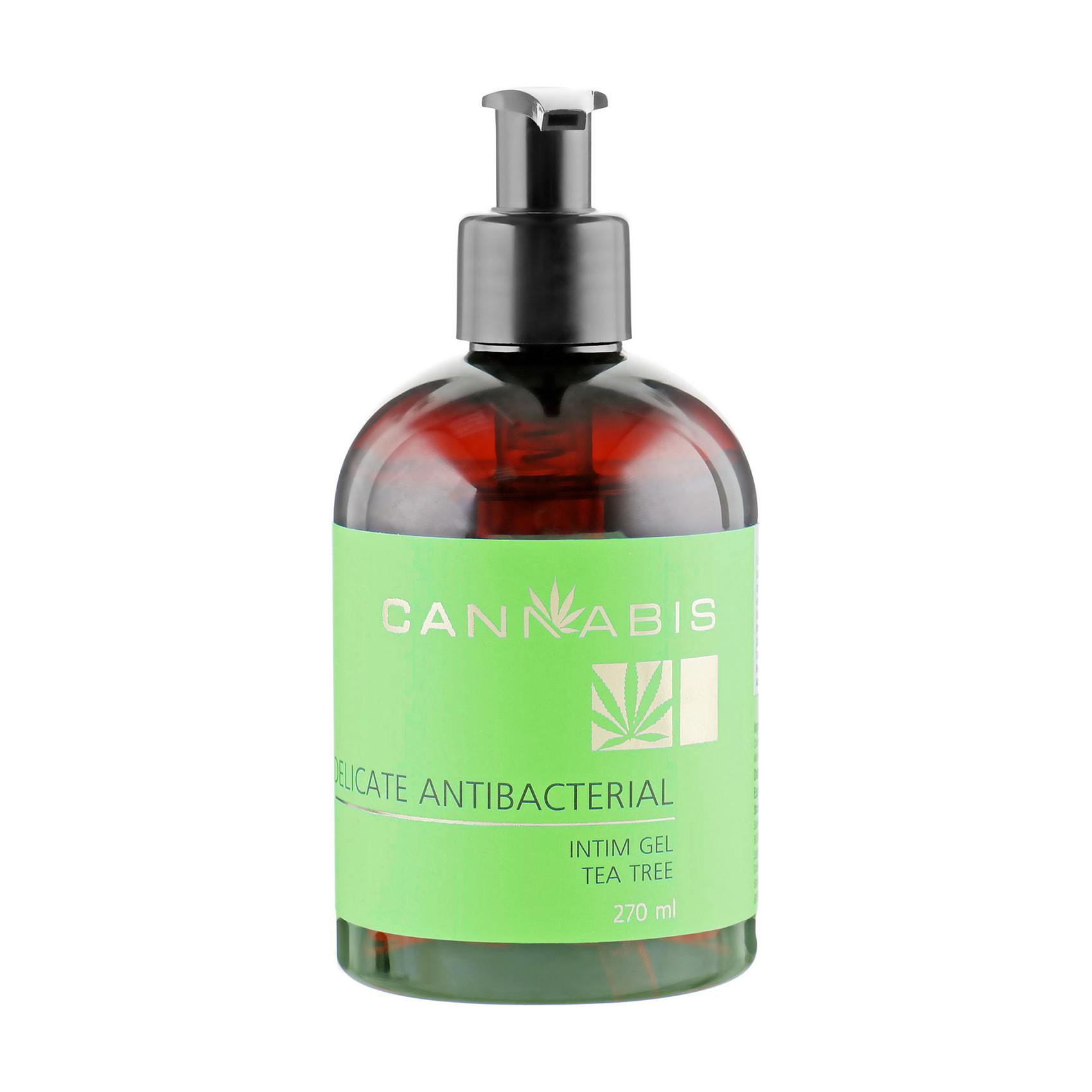 Делікатний антибактеріальний гель для інтимної гігієни Cannabis Delicate Antibacterial Intim Gel з чайним деревом, 270 мл
